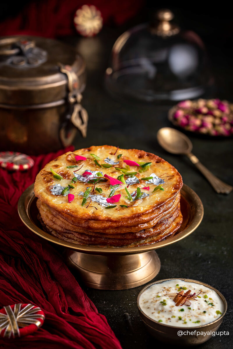 Sweet Indian pancake,Food styling and photography