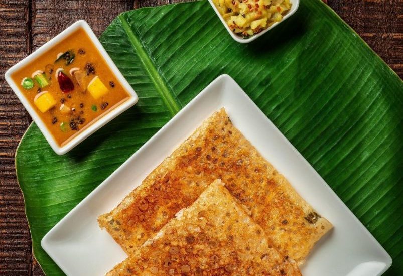 Indian pancake, Rava Masala dosa, Food photography.